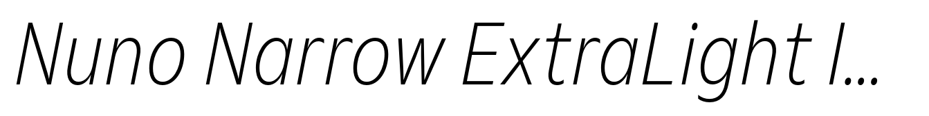 Nuno Narrow ExtraLight Italic